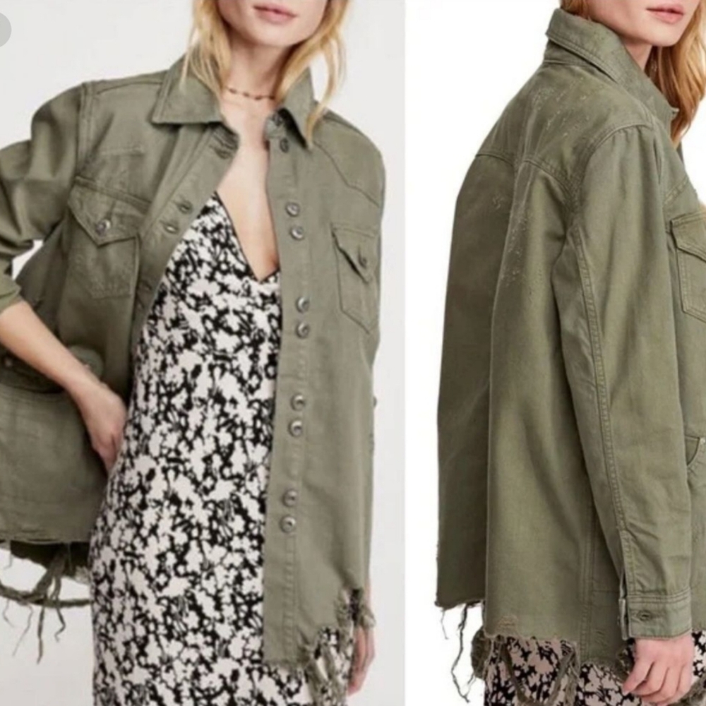 Free People Green Boho Jacket